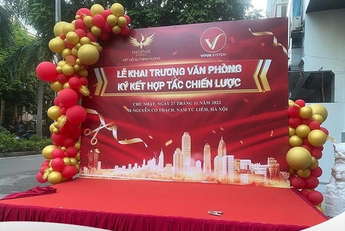 backdrop khai trương
