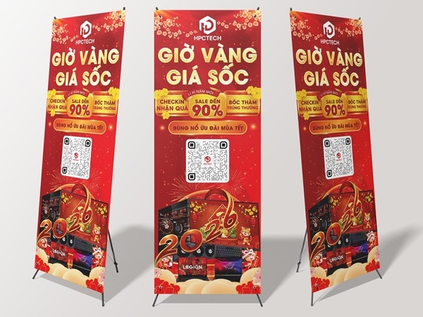 standee chữ x