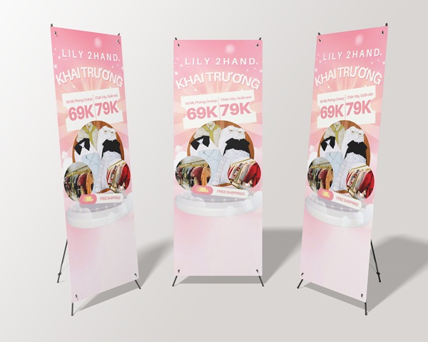 in standee chữ x